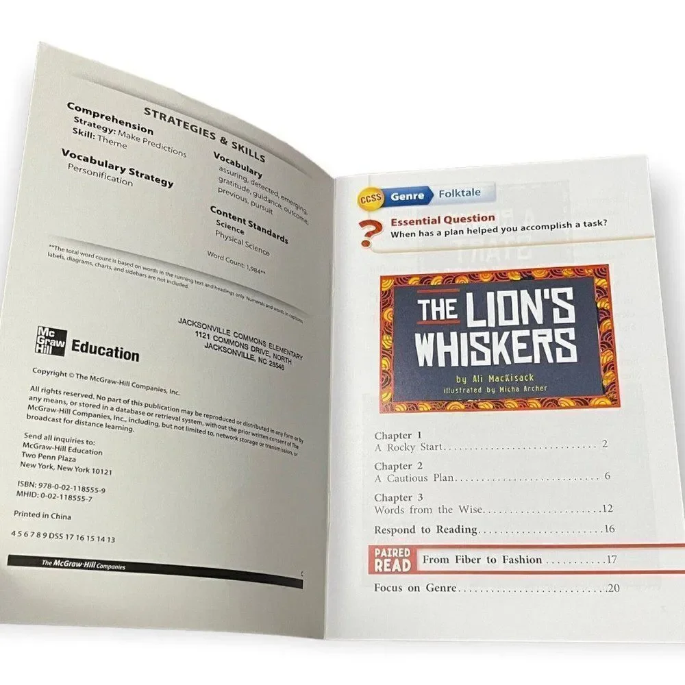 The Lion Whiskers By Ali Mackisack Illustrated Children's Fictional Book Animals